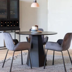 Zuiver Ronde Design Eettafel Zwart
