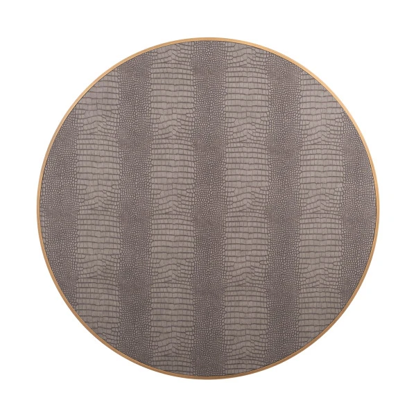 Ronde Salontafel Slangenleer Met Goud 2 Ronde Salontafel Slangenleer Met Goud - Afbeelding 2