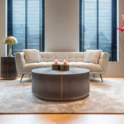 Ronde Salontafel Slangenleer Met Goud 6 Ronde Salontafel Slangenleer Met Goud -VTwonen Verkoopwinkel 7532 4