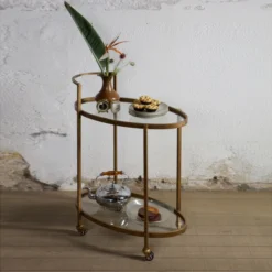 BePureHome Push Trolley Metaal Antique -VTwonen Verkoopwinkel bepure brass push trolley metaal antique 04