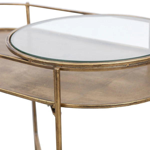 BePureHome Antique Brass Bijzettafel Ovaal 4 BePureHome Antique Brass Bijzettafel Ovaal - Afbeelding 4