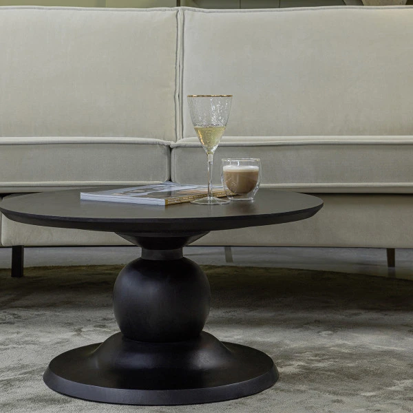 BePureHome Ronde Salontafel Met Bolpoot 2 BePureHome Ronde Salontafel Met Bolpoot - Afbeelding 2
