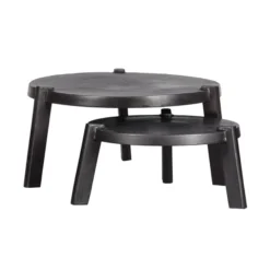 BePureHome Ronde Salontafelset Zwart Aluminium -VTwonen Verkoopwinkel bepurehome burly salontafelset zwart aluminium 03