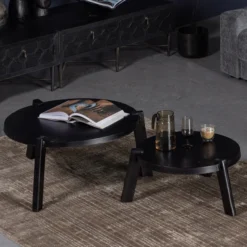 BePureHome Ronde Salontafelset Zwart Aluminium