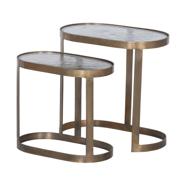 BePureHome Antique Brass Bijzettafelset 2 BePureHome Antique Brass Bijzettafelset - Afbeelding 2