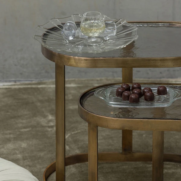 BePureHome Antique Brass Bijzettafelset 4 BePureHome Antique Brass Bijzettafelset - Afbeelding 4