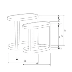 BePureHome Antique Brass Bijzettafelset 17 BePureHome Antique Brass Bijzettafelset -VTwonen Verkoopwinkel bepurehome clean antique brass bijzettafelset 09