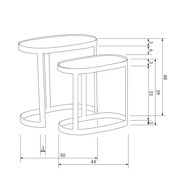 BePureHome Antique Brass Bijzettafelset 9 BePureHome Antique Brass Bijzettafelset - Afbeelding 9