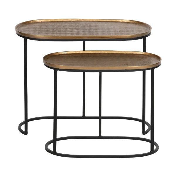 BePureHome Ovale Bijzettafelset Messing 1 BePureHome Ovale Bijzettafelset Messing