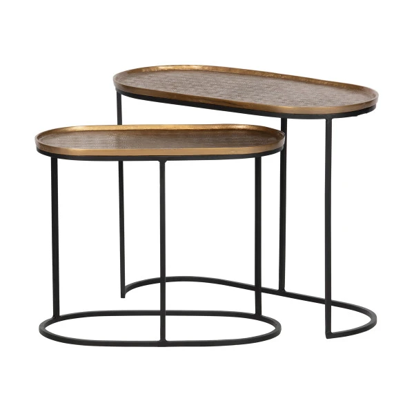 BePureHome Ovale Bijzettafelset Messing 5 BePureHome Ovale Bijzettafelset Messing - Afbeelding 5