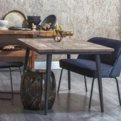 BePureHome Houten Tafel Met Zwarte Poot