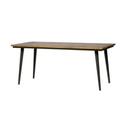 BePureHome Houten Tafel Met Zwarte Poot -VTwonen Verkoopwinkel bepurehome guild houten tafel met zwarte poot 03