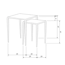 BePureHome Bijzettafelset Metaal Zink -VTwonen Verkoopwinkel bepurehome punk bijzettafelset metaal zink 06