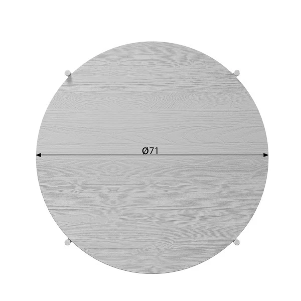 BePureHome Witte Salontafel Rond 6 BePureHome Witte Salontafel Rond - Afbeelding 6