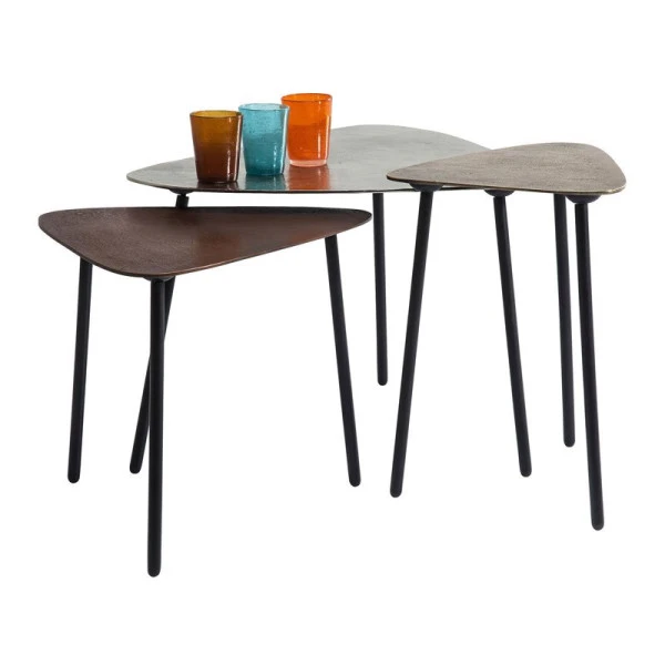 Bijzettafelset Loft Triangle Vintage 2 Bijzettafelset Loft Triangle Vintage - Afbeelding 2