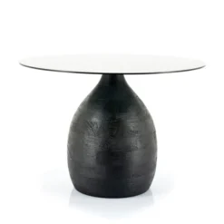 Mangohouten Salontafel Met Glas