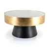 Ronde Salontafel Zwart Met Goud