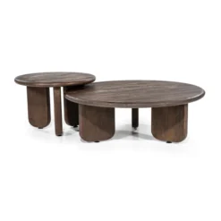 Houten Salontafel Rond -VTwonen Verkoopwinkel by boo odin houten salontafel rond 02 1