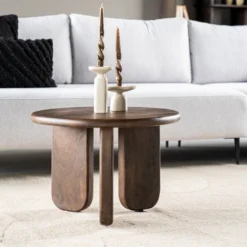 Houten Salontafel Rond
