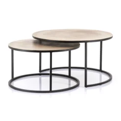 Ronde Salontafelset Messing