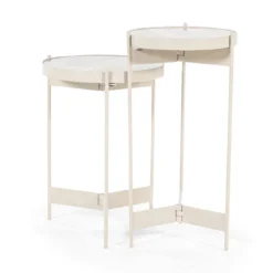 Ronde Bijzettafels Beige