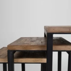 Set Van Bijzettafels Hout -VTwonen Verkoopwinkel cira suri set van bijzettafels hout 04