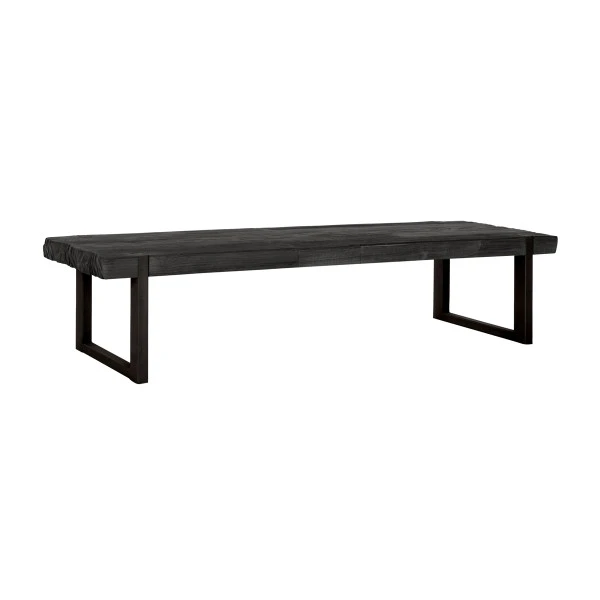Robuuste Salontafel Zwart Teak 2 Robuuste Salontafel Zwart Teak - Afbeelding 2