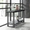 Robuuste Sidetable Zwart Teak