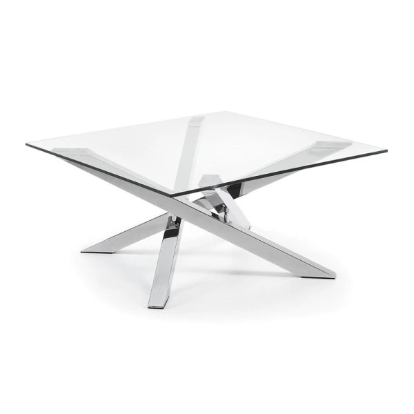 Salontafel Glas En Chroom 2 Salontafel Glas En Chroom - Afbeelding 2