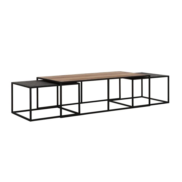 Lange Salontafel Set Teakhout 1 Lange Salontafel Set Teakhout