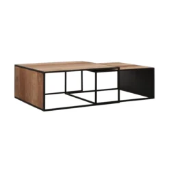 Design Salontafel Set Teakhout