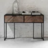 Sidetable Zwart Met Visgraat Patroon