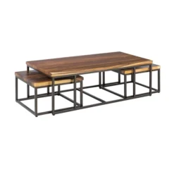 Suar Hout Salontafelset -VTwonen Verkoopwinkel dtp home flare salontafelset van suar hout 04