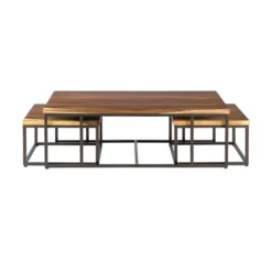 Suar Hout Salontafelset -VTwonen Verkoopwinkel dtp home flare salontafelset van suar hout 05