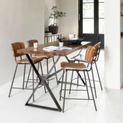 Stoere Bartafel Van Suar Hout -VTwonen Verkoopwinkel dtp home flare stoere bartafel van suar hout 03