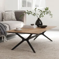 Design Salontafel Teak Rechthoekig -VTwonen Verkoopwinkel dtp home metropole rechthoekige salontafel teak 03