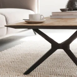Design Salontafel Teak Rechthoekig -VTwonen Verkoopwinkel dtp home metropole rechthoekige salontafel teak 06