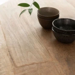 Ronde Design Eettafel Teak -VTwonen Verkoopwinkel dtp home metropole ronde design eettafel teak 04