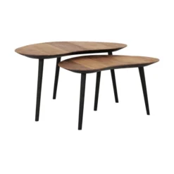 Organische Salontafel Set Teak -VTwonen Verkoopwinkel dtp home organus salontafelset teakhout 03