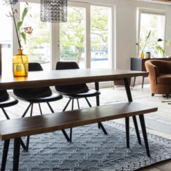 Eettafel Walnoot Hout 16 Eettafel Walnoot Hout -VTwonen Verkoopwinkel dutchbone alagon eettafel walnoothout 160x90cm 09 1