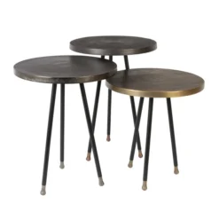 Metalen Bijzettafelset