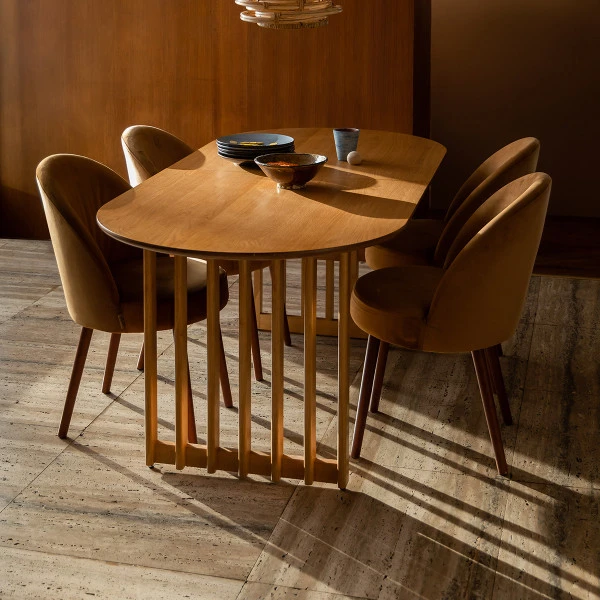 Ovale Eettafel Uitschuifbaar 3 Ovale Eettafel Uitschuifbaar - Afbeelding 3