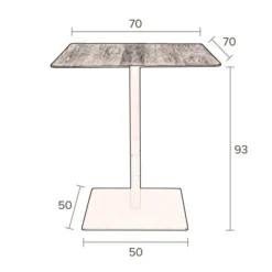 Bartafel Metaal Vierkant -VTwonen Verkoopwinkel dutchbone braza bartafel metaal vierkant zwart 05 1