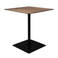 Bistrotafel Vierkant Hout -VTwonen Verkoopwinkel dutchbone braza eettafel metaal vierkant bruin 02 1