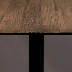 Bistrotafel Vierkant Hout -VTwonen Verkoopwinkel dutchbone braza eettafel metaal vierkant bruin 04 1