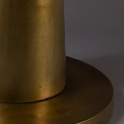 Ronde Bijzettafel Aluminium -VTwonen Verkoopwinkel dutchbone brute ronde bijzettafel messing 05 1