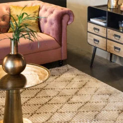 Ronde Bijzettafel Aluminium -VTwonen Verkoopwinkel dutchbone brute ronde bijzettafel messing 06 1