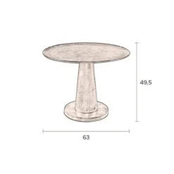Ronde Bijzettafel Aluminium -VTwonen Verkoopwinkel dutchbone brute ronde bijzettafel messing 08 1