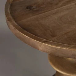 Ronde Bijzettafel Walnoot -VTwonen Verkoopwinkel dutchbone cath walnut ronde bijzettafel walnoot 02
