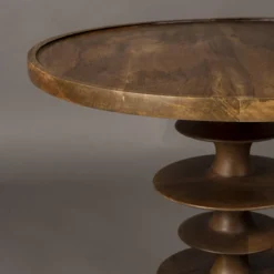 Ronde Salontafel Walnoot -VTwonen Verkoopwinkel dutchbone cath walnut ronde salontafel walnoot 02